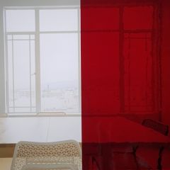 1001U mittel rood glas