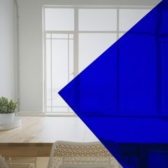 Sein blauw mondgeblazen glas