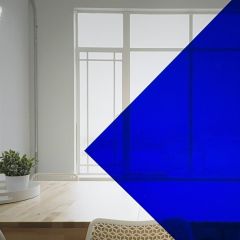 136a artique blauw glas