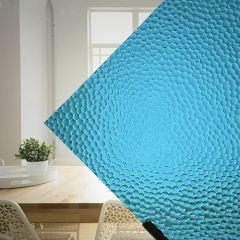Hammered Cathedral No3 Blue ( ±30x30cm)