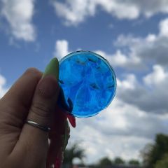 Jewel rond Coarse 45 Aquamarijn