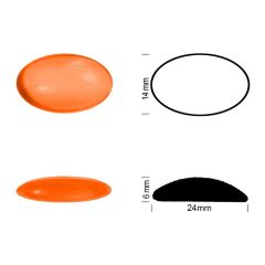 Jewel oval 24/14 oranje