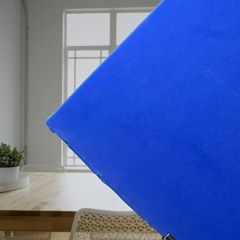 0114-30 Bullseye glas blauw