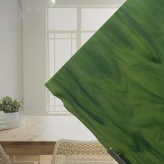 opalescent Olive green transparent aventurin green ( ±25x29cm)