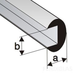 C-profile edge lead for stained glass and Tiffany