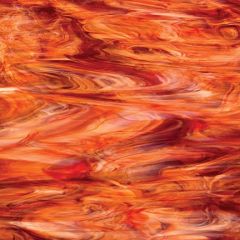 Pearl Opal Autumn Flame Red/White semitranslucent (COE 96)