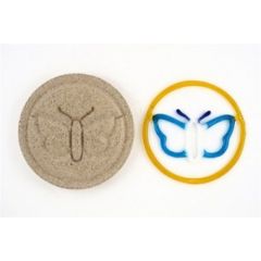 Vermiculiet round mould Butterfly with ring