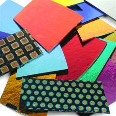 Dichroic Scraps COE90 Black Bullseye 1,5mm a 0,45 KG
