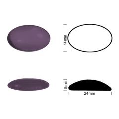 Jewel oval 24/14 amethyst