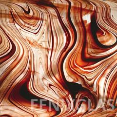 Oceanside Burgundy on Clear Baroque NON fusible (30X30)