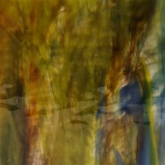 Mississippi River Glass opal yellow blue red ripple 7099 R