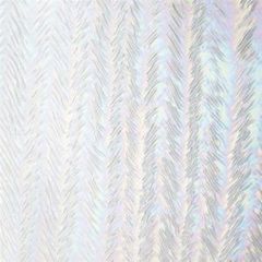 Bullseye Clear Herringbone irid COE 90