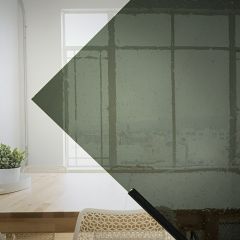 Mondgeblazen glas Groengrijs F47 (±30x30cm)