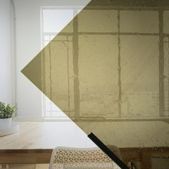 Mondgeblazen glas Geelgroen F51 (±30x30cm)