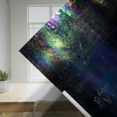 Mississippi River Glass opaque Black iridescent 5006 IR