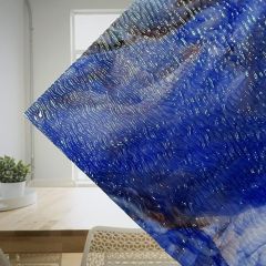 Mississippi River Glass opal blue red ripple 7098 R