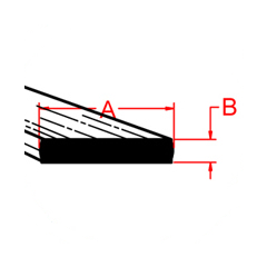 Reinforcing bar 8x2 mm (per lenght)