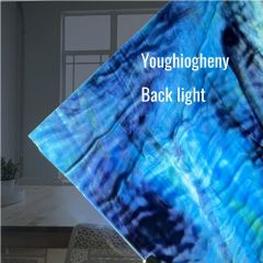 Youghiogheny Stipple blue green purple Waterglass dark (±30x30cm)