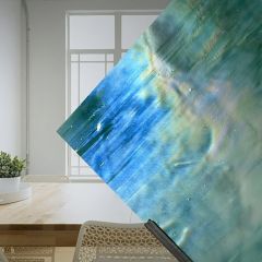 Mississippi River Turqoise/White 8006 S Iridicent (±30x30cm)