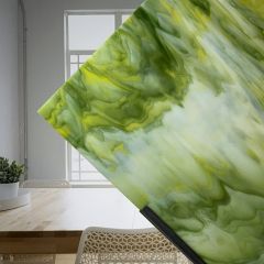 Mississippi River Dark Green/White/Yellow (±30x30cm)