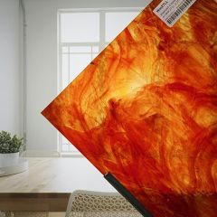 Wissmach Colorescent Orange on Clear 27 LL ( ±27x26cm)