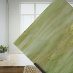 Wissmach Whispy semi-translucent Green/Amber 78 WO ( ±26x27cm)