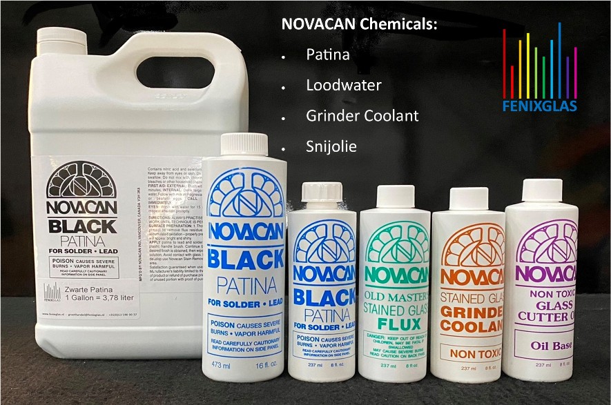 Novacan Chemicals voor glas-in-lood