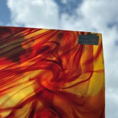 Echt Antiek rood op geel stormy