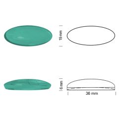 Jewel oval 36/19 mos groen