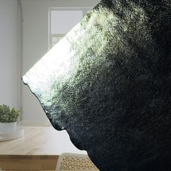 BE Black enhanced 0100-37 iridescent opalescent (±25x29cm)