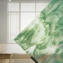 BE opaline & blue-green ( ±25x29cm)