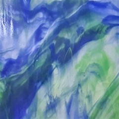 Mississippi River Glass Dark blue Turquoise Green 7113 S