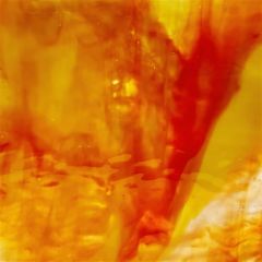 Mississippi River Glass opal red yellow ripple 7094 R