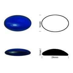 Jewel oval 24/14 kobalt blue