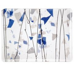 Blue,White on Clear