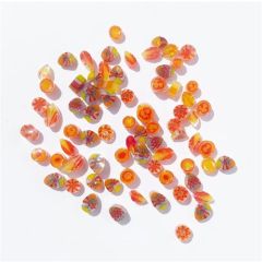 Millefiori COE96 Orange Mix verpakt per 25 Gram