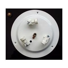 Plafondarmatuur diam 25 cm. wit E14, 3 fittingen