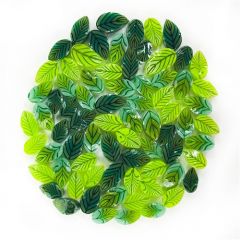 Millefiori COE90 Leave Mix green verpakt per 25 Gram