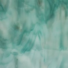 Mississippi River Glass opal turquoise white ripple 7087 R