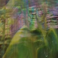 Mississippi River Glass opal blue yellow green ripple iriserend 7096 R