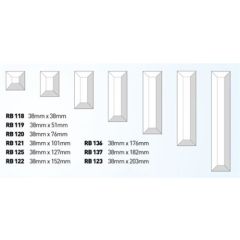 Frosted diamond 127x76mm (prijs per stuk)