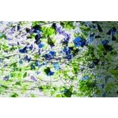 Clear w/ 3 Greens/Blue/Purple Fract. and Green Str. (COE 96)
