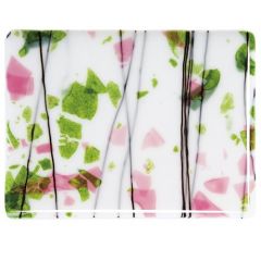 Spring green,Deep pink on Lacy white