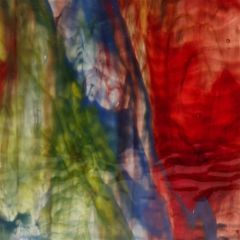 Mississippi River Glass opal red yellow blue ripple 7089 R