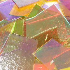 Dichroic Scraps COE90 clear Bullseye 1,5mm a 0,45 KG