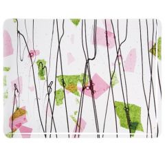 Spring Green,Deep pink on Clear