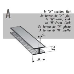 Cascade Loodprofiel H10/7 kern 2mm (per lengte)