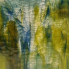 Mississippi River Glass yellow blue clear ripple 7081 R