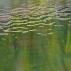 Mississippi River Glass opal green yellow blue ripple 7083 R