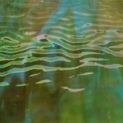 Mississippi River Glass opal green yellow turquoise ripple iriserend 7101 R
